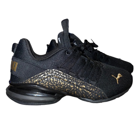 NWT Puma black & gold athletic shoes - Picture 2 of 8